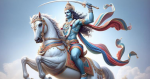 Discover the Divine Power of Karuppaswamy riding a horse cutting problems with his sword