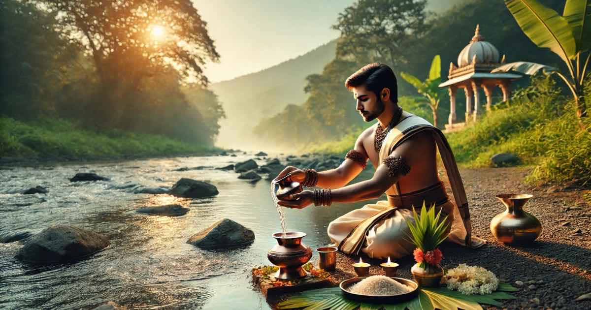 Tarpanam ancestral offering