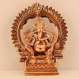 3 Inch Five metal ganesha statue
