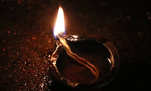 Ghee Lamp Lighting for Kala Bhairava at Powerspot (Once Per Month)