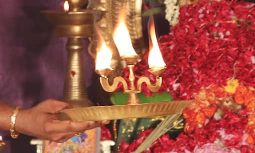 Archana (Pooja) and Abishekam (Hydration Ceremony) to Mangalambika & Kumbeshwara 