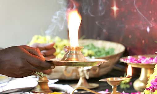 Laksha Archana (100000 Archana) With Kum-Kum, Flowers & Coins