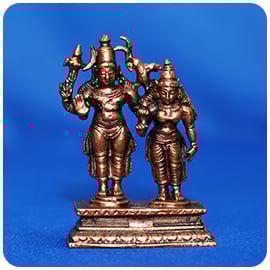 2.5-Inch Shiva Parvati Statue