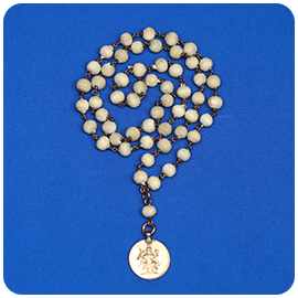 Tulasi Mala in Copper String with Pendant