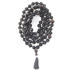 Agate Bulls Eye Mala