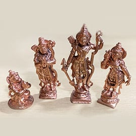 Sita Rama Lakshmana & Hanuman statues set 1.5 inch  