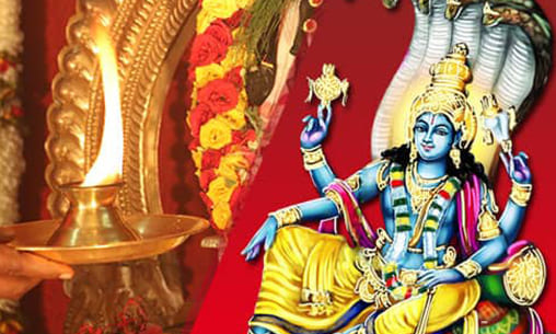 Ashtothara Archana (108 Names Pooja to Dasa Avatar) with 5-Priest Vaikunta Srinivasa Ashtakshari Fire Lab For Affluence, Stability & Power