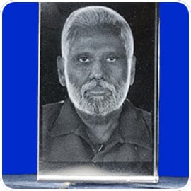 3D Crystal Dr. Pillai Cube