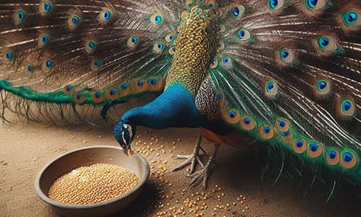 Feeding of Muruga's Divine Peacock Mount