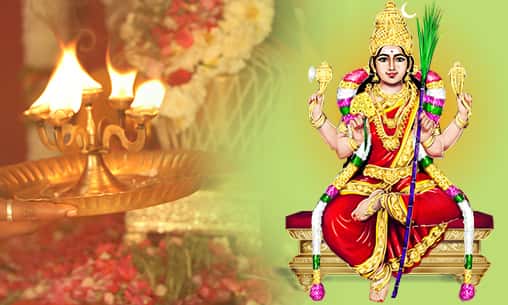 Abishekam (Hydration Ceremony) and Archana (Pooja) to Supreme Goddess Lalita at Tiruvarur Powerspot on Lalita Panchami Day
