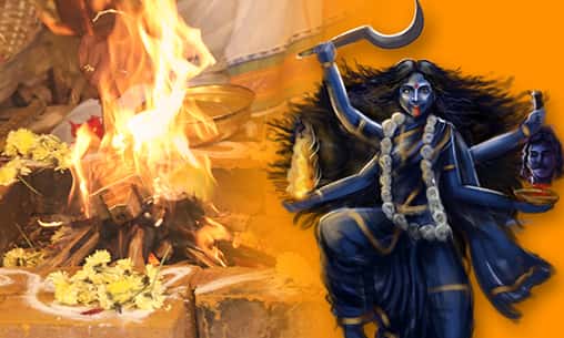 3-Priest Chintamani Kali Fire Lab to Attain Desired Outcomes, Protect Against Evil & Resolve Distress with Durga Suktam (Hymn in Praise of Durga) Chanting