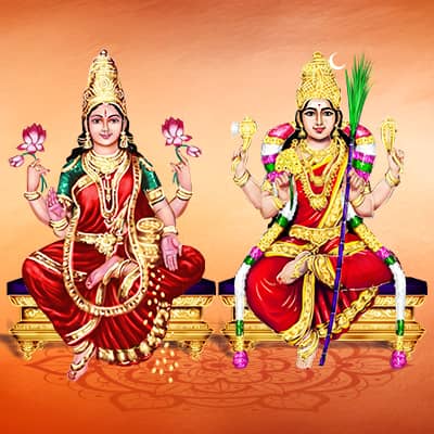 Day 4- 6: Invocation of 3 Forms of Imperial Wealth Goddess Lakshmi & Mother Goddess Lalitha
