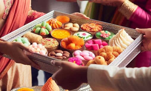 Donation of Sweets to Vedic Boys 