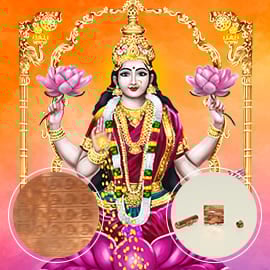 Ashtalakshmi Moola Mantra Energized Copper Amulet For Good Luck, Material Wealth & Fulfillment of Wishes