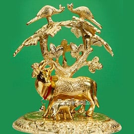 Energised 8-Inch Kamadhenu Kalpavriksha Statue