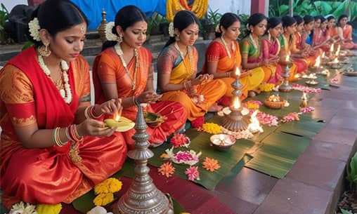 Vilakku Pooja (Pooja Through Lamp Lighting) at Shreem Brzee Powerspot