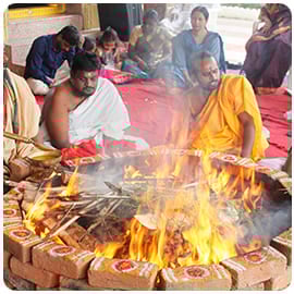Group Thila Fire Lab With Sesame Seeds for Ancestors on Maha Bharani & Madhyashtami Days 