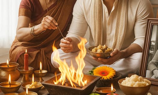 Individual Trikanda Fire Lab to Remove Ancestral Afflictions, Curses & Past Karma with Pitru Suktam Japam (Ancestor Pacification Chanting)
