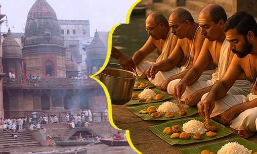 Vipra Preeti Bhojanam (Food to Satisfy Ancestors on Their Journey) at Varanasi Powerspot