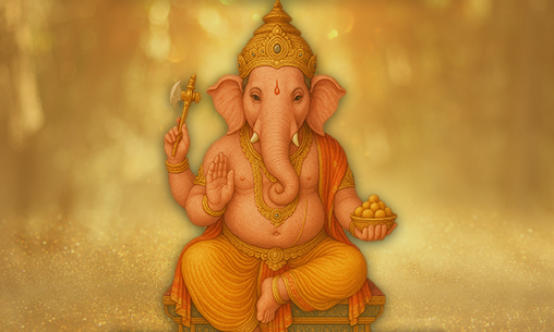 Gaja Mukha Ganesha (Elephant-Faced Lord of Strength and Leadership)