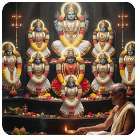 Individual Navagraha Fire Lab for Planetary Blessings